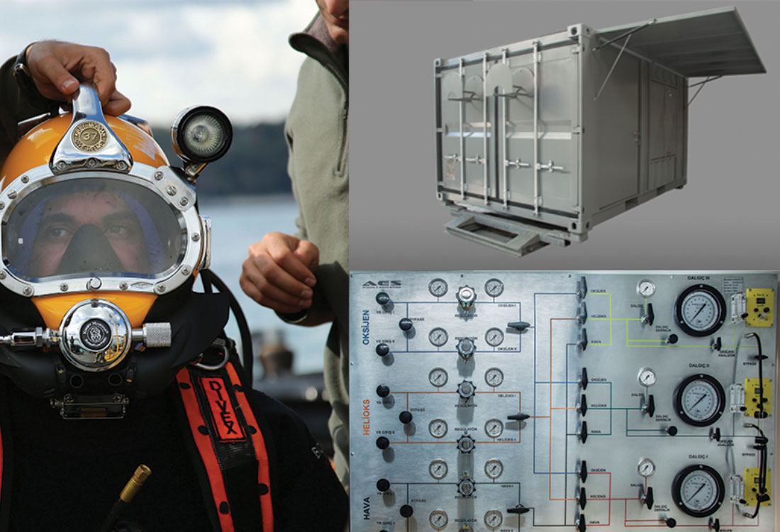 AIR TRANSPORTABLE (FLYAWAY) PORTABLE MIXED GAS DIVING CONTROL STATION